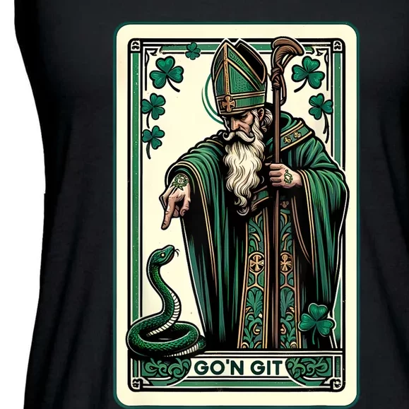 Tarot Card Funny St Patricks Day Gon Git St Patrick Ladies Essential Flowy Tank