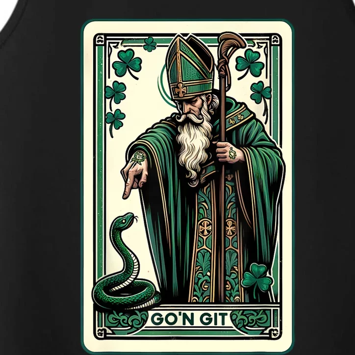 Tarot Card Funny St Patricks Day Gon Git St Patrick Performance Tank