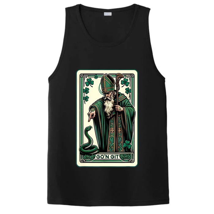 Tarot Card Funny St Patricks Day Gon Git St Patrick Performance Tank