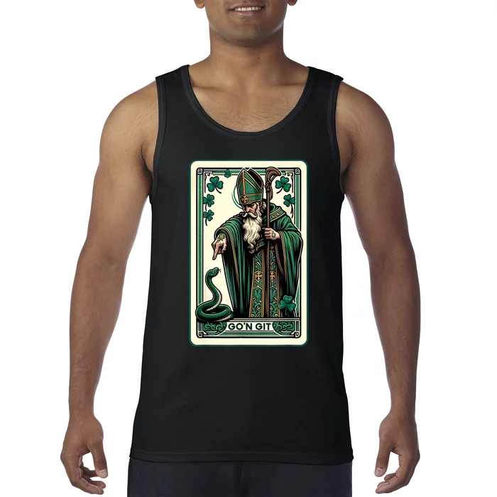 Tarot Card Funny St Patricks Day Gon Git St Patrick Tank Top