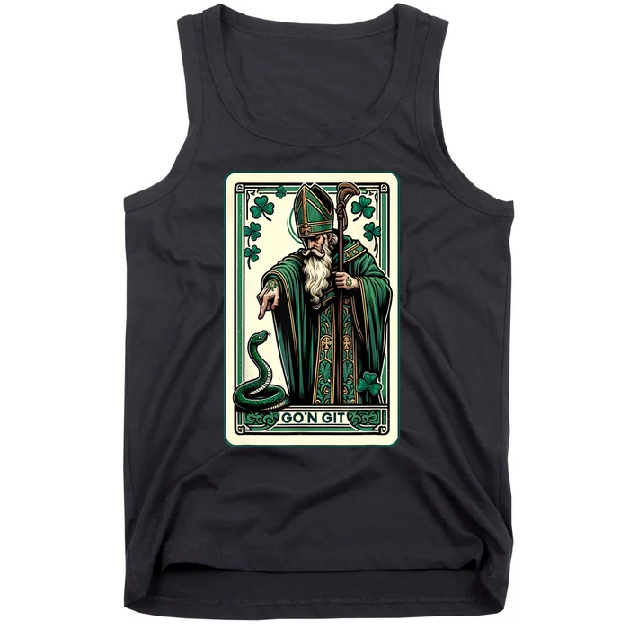 Tarot Card Funny St Patricks Day Gon Git St Patrick Tank Top