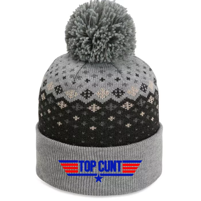 Top Cunt Funny Parody The Baniff Cuffed Pom Beanie