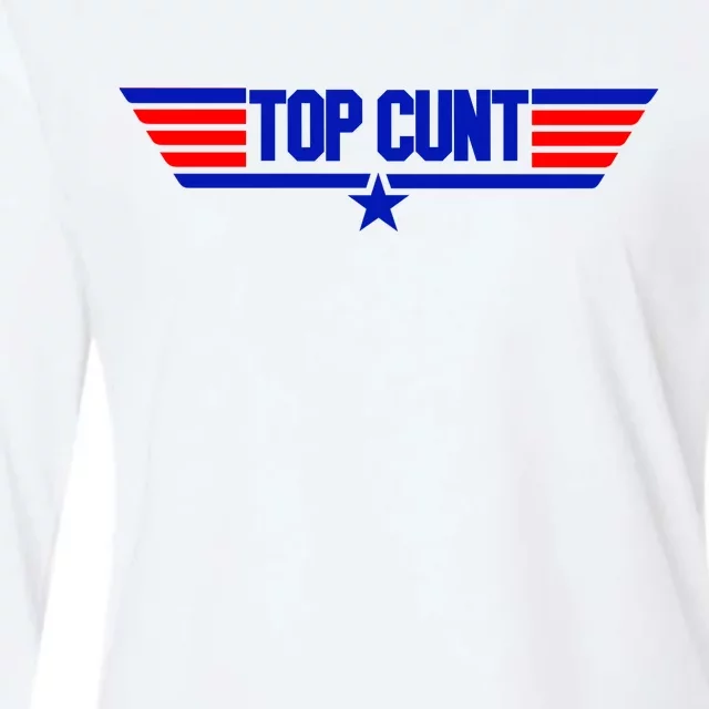 Top Cunt Funny Parody Womens Cotton Relaxed Long Sleeve T-Shirt