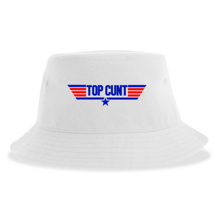 Top Cunt Funny Parody Sustainable Bucket Hat