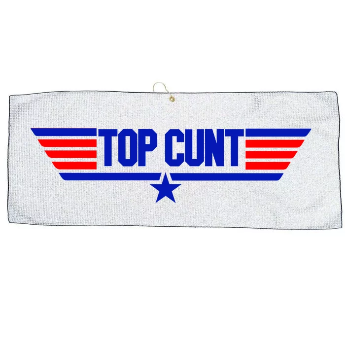 Top Cunt Funny Parody Large Microfiber Waffle Golf Towel