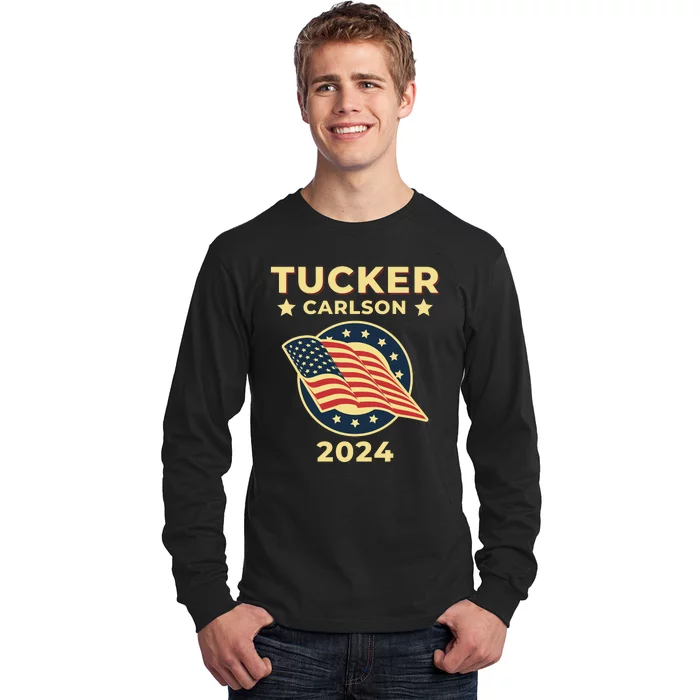 Tucker Carlson For President 2024 Long Sleeve Shirt