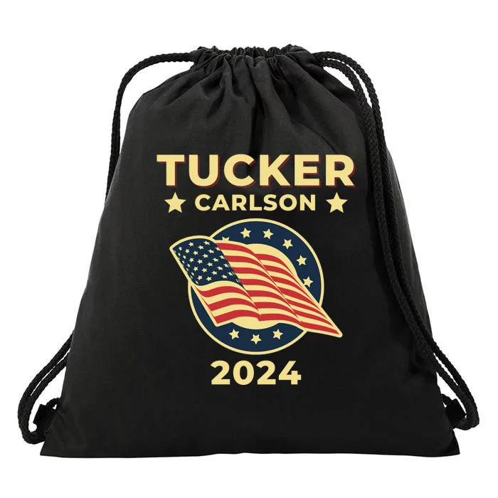 Tucker Carlson For President 2024 Drawstring Bag