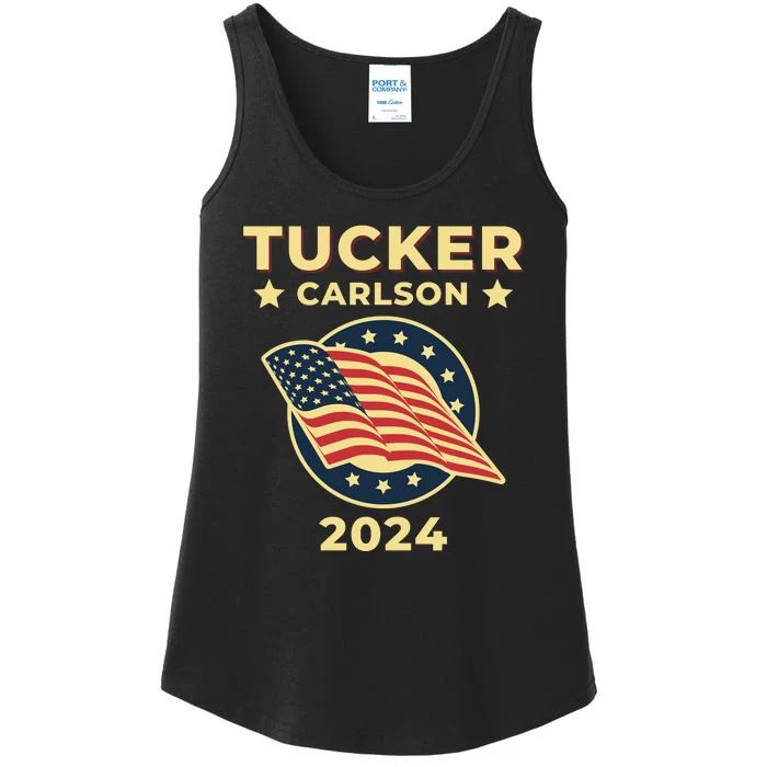 Tucker Carlson For President 2024 Ladies Essential Tank