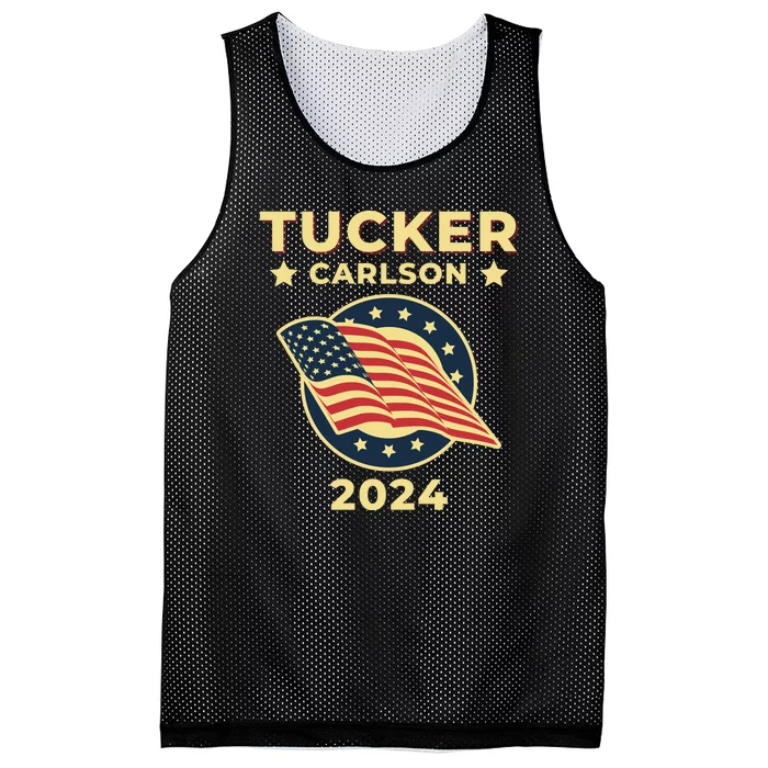 Tucker Carlson For President 2024 Mesh Reversible Basketball Jersey Tank