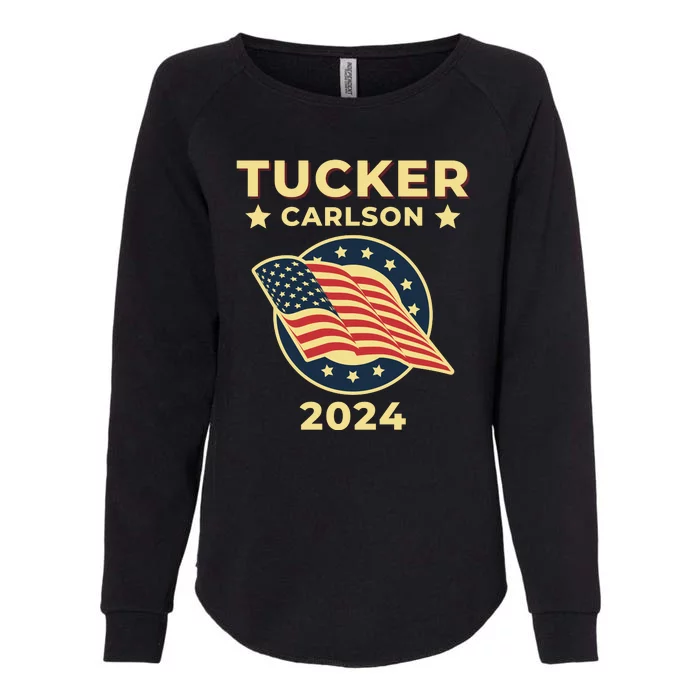 Tucker Carlson For President 2024 Womens California Wash Sweatshirt