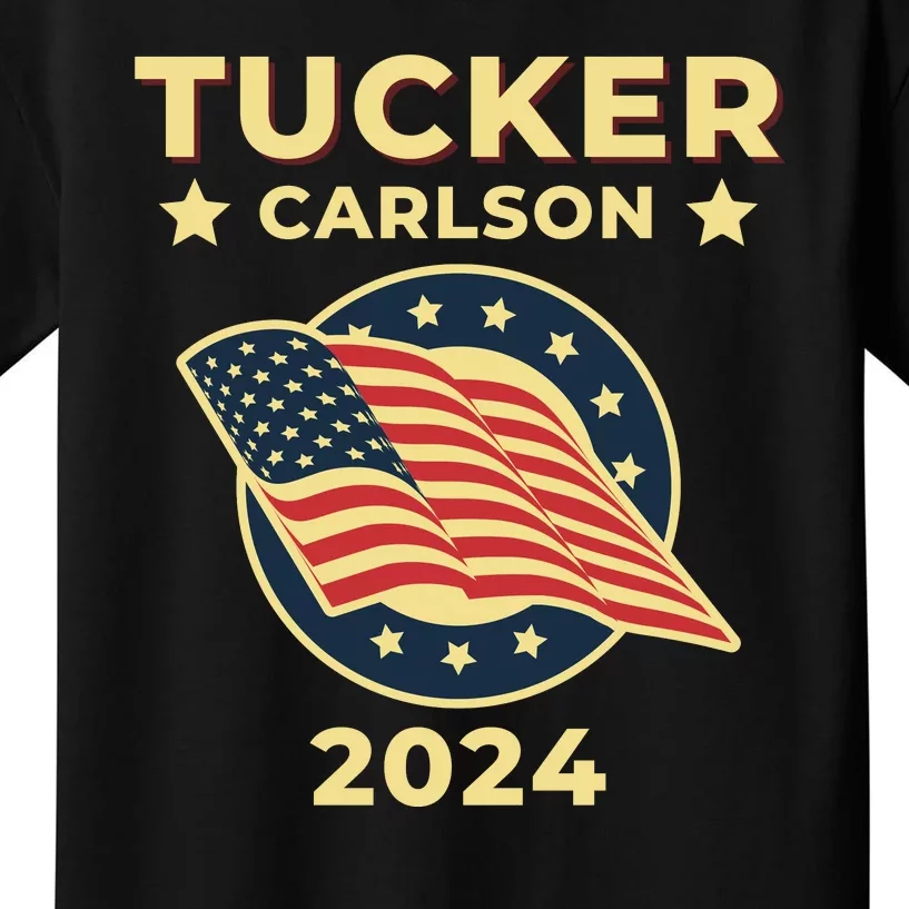 Tucker Carlson For President 2024 Kids T-Shirt