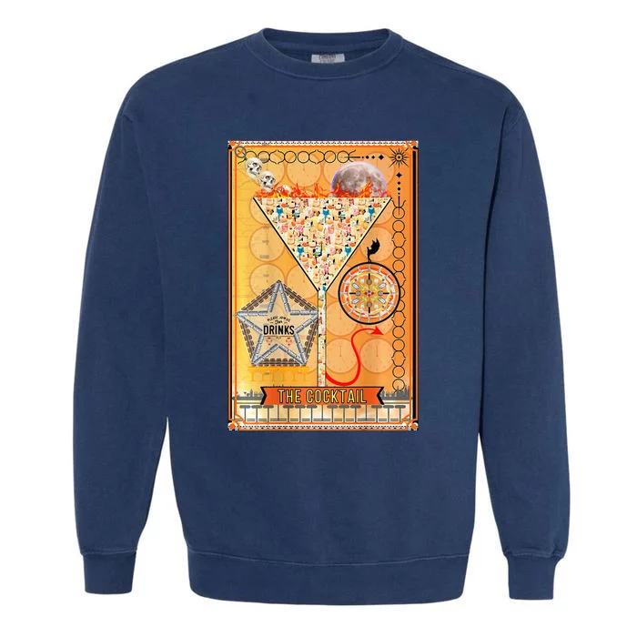 The Cocktail Funny Tarot Playing Card Garment-Dyed Sweatshirt