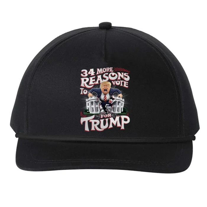 Trump Convicted Felon 34 More Reasons To Vote For Trump Gift Snapback Five-Panel Rope Hat