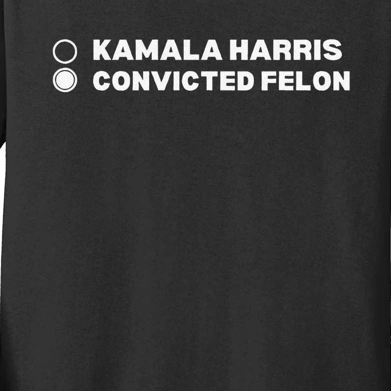 Trump Convicted Felon Kids Long Sleeve Shirt