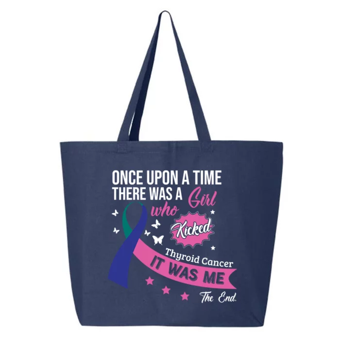 Thyroid Cancer Fight Cancer Ribbon Gift 25L Jumbo Tote