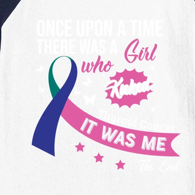 Thyroid Cancer Fight Cancer Ribbon Gift Baseball Sleeve Shirt