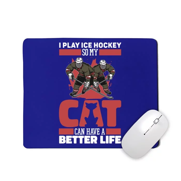 Team Cat Funny Gift Player Ice Hockey Great Gift Mousepad