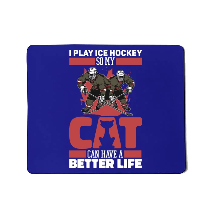 Team Cat Funny Gift Player Ice Hockey Great Gift Mousepad