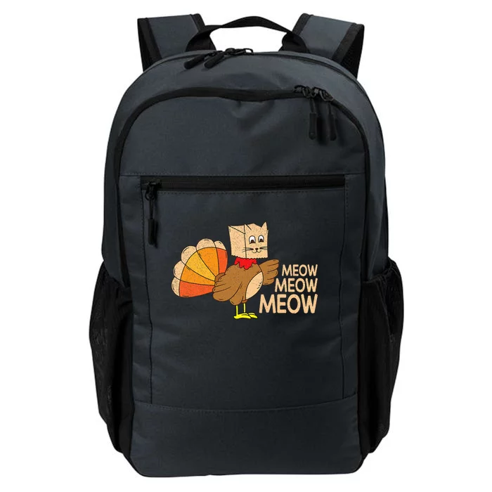 Thanksgiving Cat Funny Fake Cat Meow Thanksgiving Turkey Daily Commute Backpack