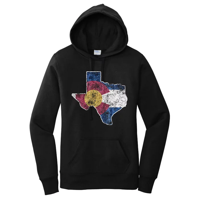 Texas Colorado Flag Family Usa Home State Women's Pullover Hoodie