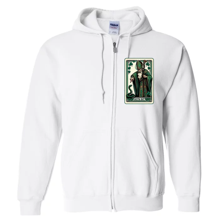 Tarot Card Funny St Patricks Day GoN Git St Patrick Full Zip Hoodie