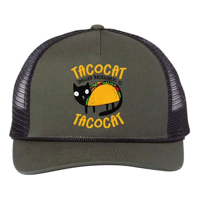 Taco Cat Funny I Love Tacos Retro Rope Trucker Hat Cap