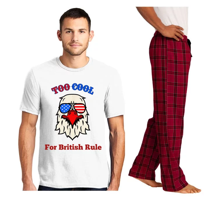 Too Cool For British Rule 4th of July Vintage USA Eagle Pajama Set