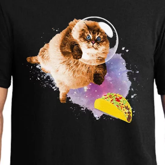 Taco Cat Funny Taco Cat In Space Taco Cat Pajama Set