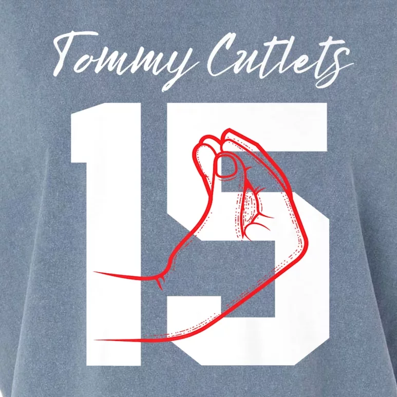 Tommy Cutlets Football Quarterback Ny Italian Hand Gesture Premium Garment-Dyed Women's Muscle Tee