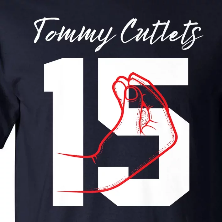 Tommy Cutlets Football Quarterback Ny Italian Hand Gesture Premium Tall T-Shirt