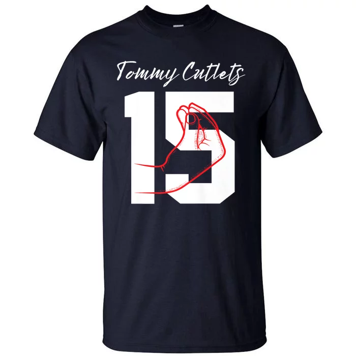 Tommy Cutlets Football Quarterback Ny Italian Hand Gesture Premium Tall T-Shirt