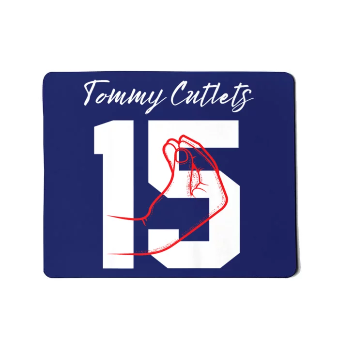 Tommy Cutlets Football Quarterback Ny Italian Hand Gesture Premium Mousepad