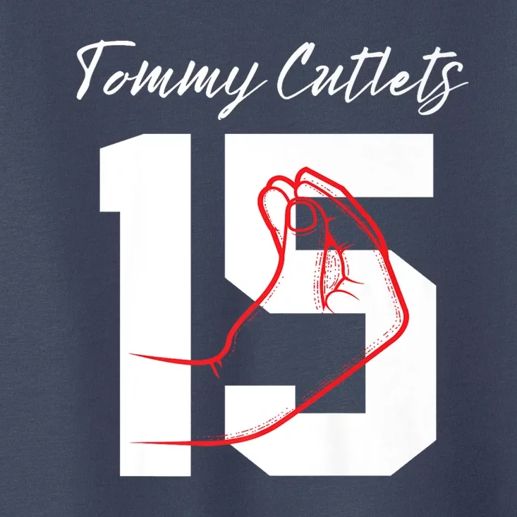 Tommy Cutlets Football Quarterback Ny Italian Hand Gesture Premium Toddler T-Shirt