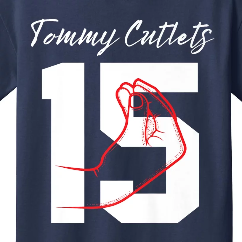 Tommy Cutlets Football Quarterback Ny Italian Hand Gesture Premium Kids T-Shirt