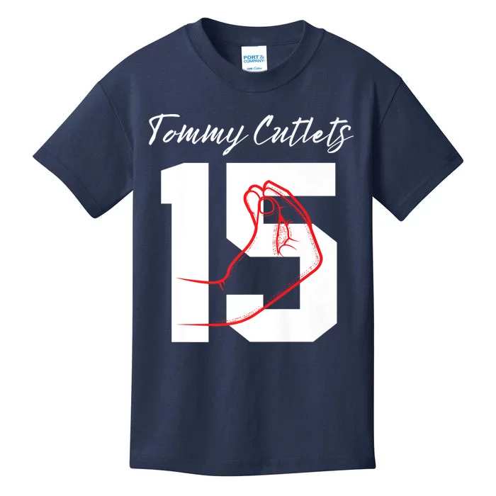 Tommy Cutlets Football Quarterback Ny Italian Hand Gesture Premium Kids T-Shirt