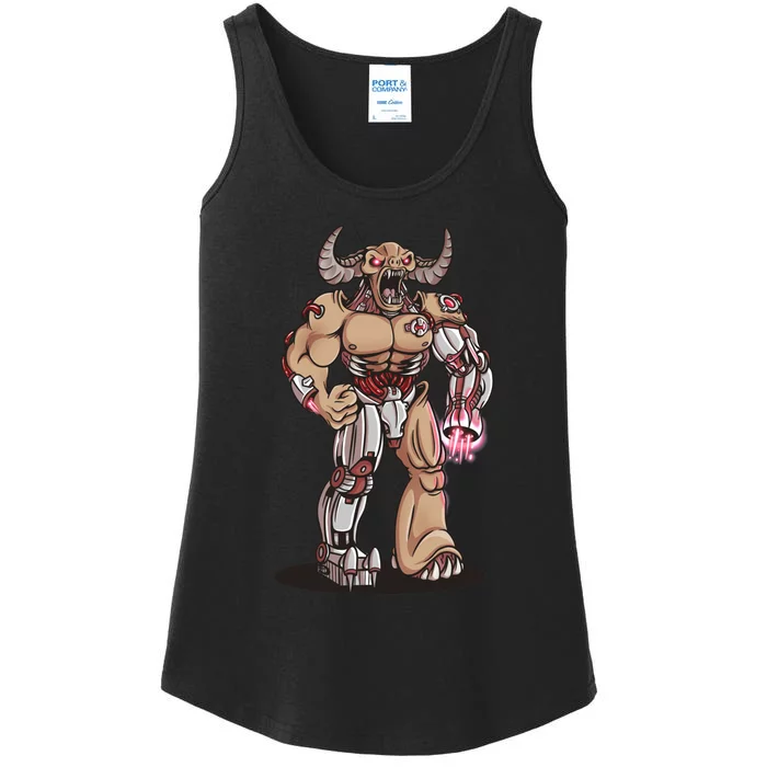 Tyrant Cyberdemon Fanart Ladies Essential Tank