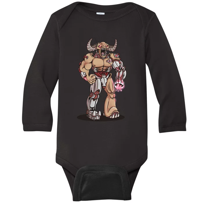 Tyrant Cyberdemon Fanart Baby Long Sleeve Bodysuit