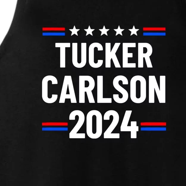 Tucker Carlson For President 2024 Ladies Tri-Blend Wicking Tank