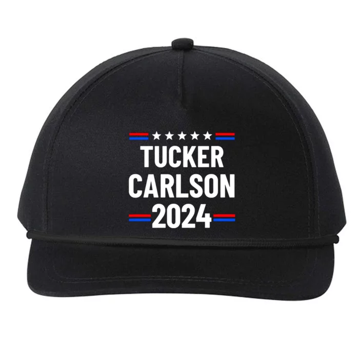 Tucker Carlson For President 2024 Snapback Five-Panel Rope Hat