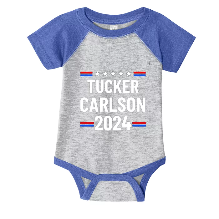 Tucker Carlson For President 2024 Infant Baby Jersey Bodysuit