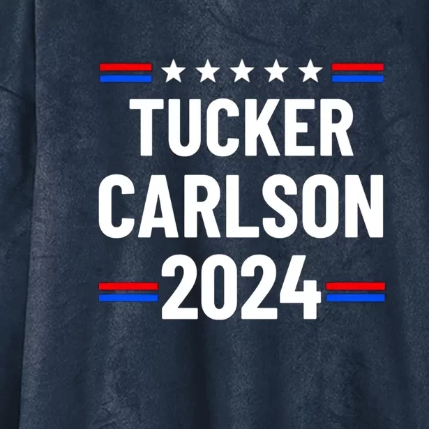 Tucker Carlson For President 2024 Hooded Wearable Blanket