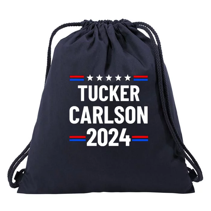 Tucker Carlson For President 2024 Drawstring Bag