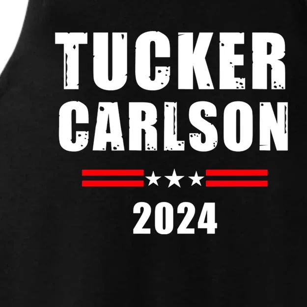 Tucker Carlson For President 2024 Ladies Tri-Blend Wicking Tank