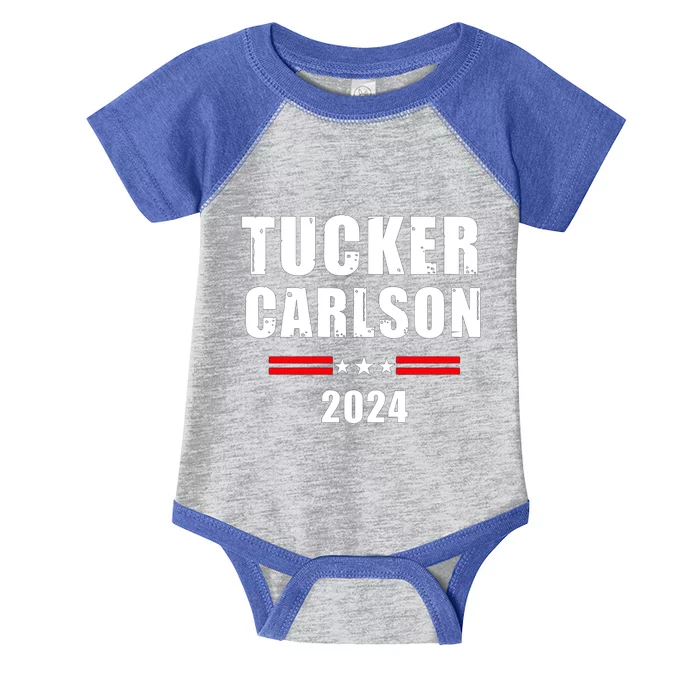 Tucker Carlson For President 2024 Infant Baby Jersey Bodysuit