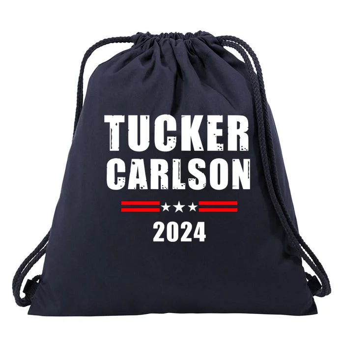 Tucker Carlson For President 2024 Drawstring Bag