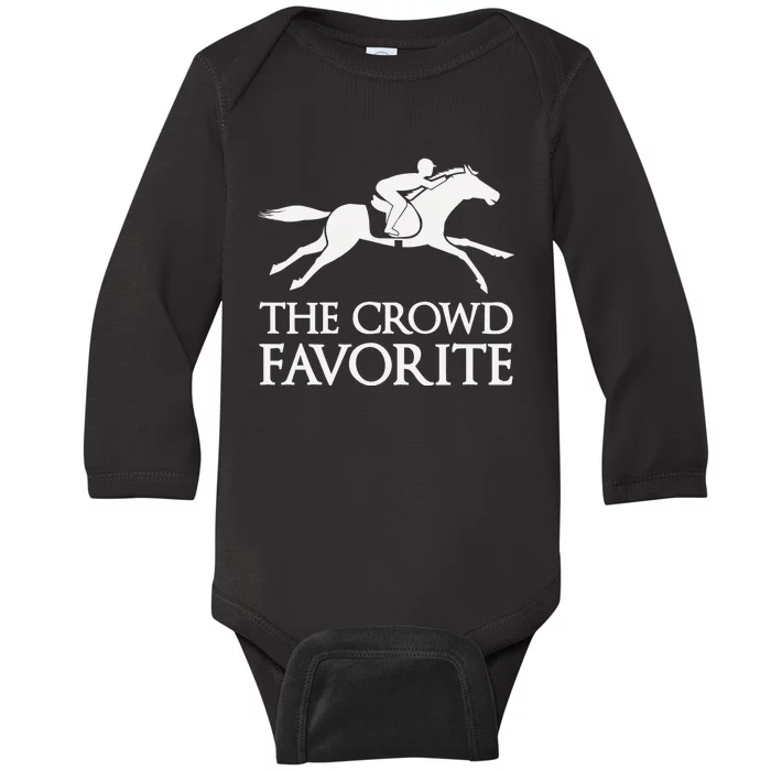 The Crowd Favorite Horse Racing Kentucky Baby Long Sleeve Bodysuit