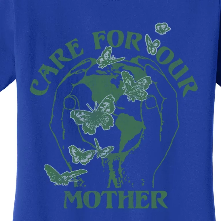 Trendy Care For Your Mother Hands Holding Earth Gift Women's T-Shirt