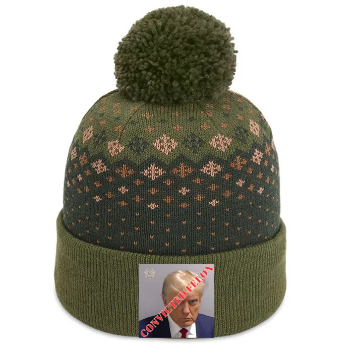 Trump Convicted Felon The Baniff Cuffed Pom Beanie