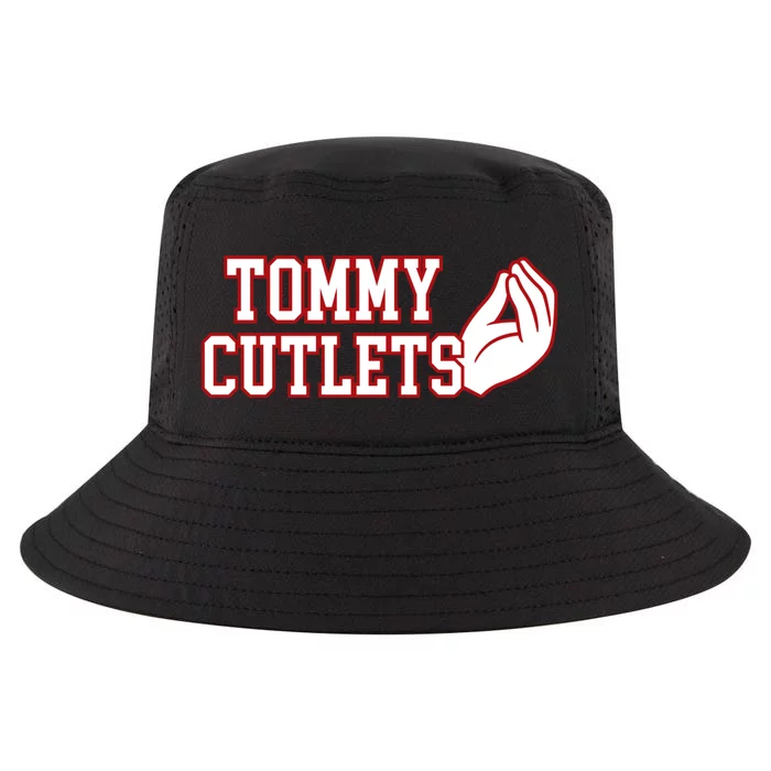 Tommy Cutlets Football Quarterback Ny Italian Hand Gesture Cool Comfort Performance Bucket Hat