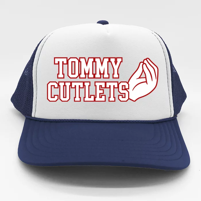 Tommy Cutlets Football Quarterback Ny Italian Hand Gesture Trucker Hat